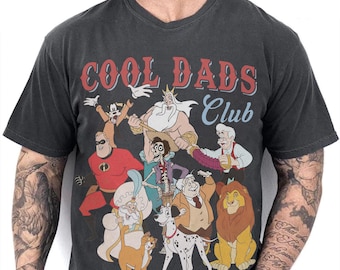 Retro 90s Disney Cool Dad Club PNG, Best Dad Ever Design, Goofy Mufasa King Triton Artwork, Funny Family Trip Digital Download