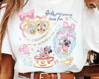 Minnie en Daisy zomer png, meisjes willen gewoon zon ontwerp, Disney Besties Trip Disneyworld digitale download