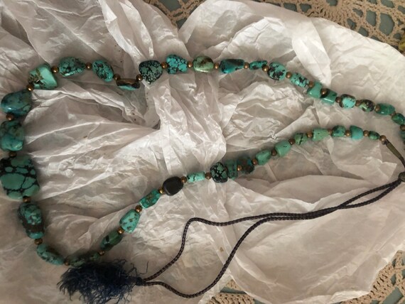 Vintage Chinese Turquoise (rare find) necklace - image 2