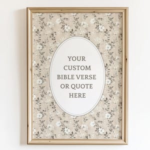 Lámina personalizada con versículo bíblico, arte mural con escritura personalizada, cita cristiana, decoración imprimible para habitación infantil.