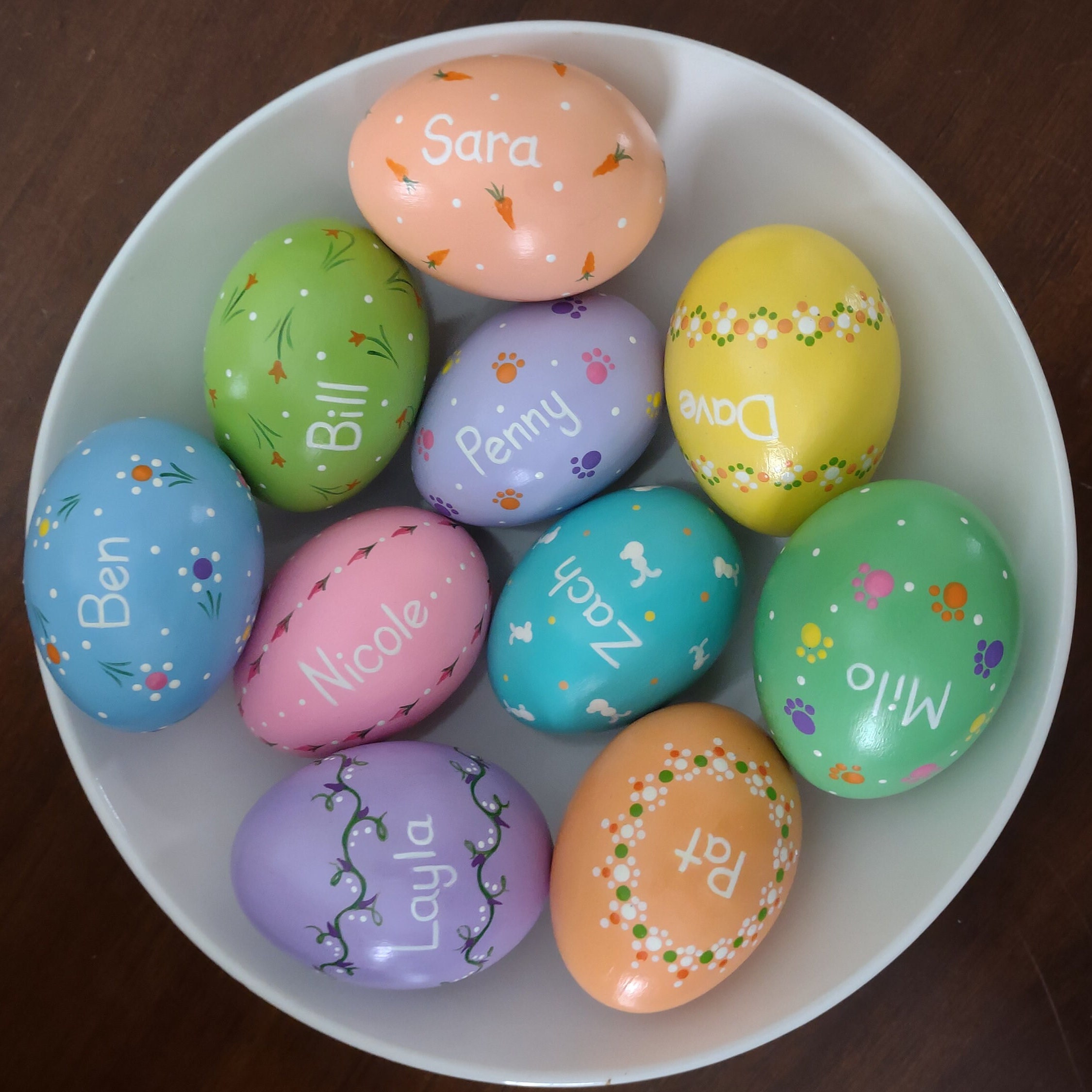 Custom Personalized Hand-Painted Ceramic Easter Egg