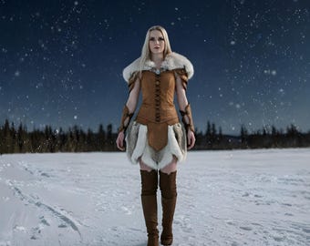 Viking Huntress Nordic Warrior Costume  : Viking queen outfit
