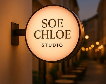 Custom double sided LED lightbox sign illuminated business logo display for cafe boutique office storefronts