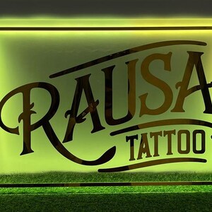 Personalized Round Acrylic LED Backlight Sign Custom Business Sign for ...