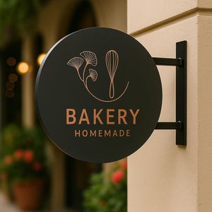 Custom Blade Sign Double Sided Metal Storefront Sign with Bracket Featuring Business Logo for Retail & Shops