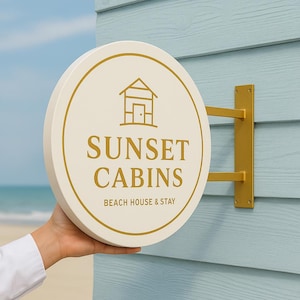 Custom Metal blade sign | Outdoor Hanging Storefront Sign | Personalized Shop Logo with Bracket | Cafe, Salon & Boutique Signage