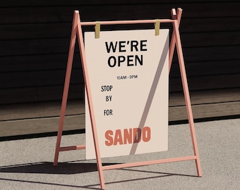 Custom Blade Sign | A Frame Sidewalk Sign | Outdoor Storefront Sign | Street Advertising Logo | Chalkboard Menu Signage