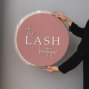 Personalized Acrylic Sign - Acrylic Sign -  Acrylic Letters for wall - Acrylic Sign Board  - Logo Sign for Business - Beauty salon Sign