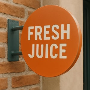 Custom Double-Sided Blade Sign | Outdoor Hanging Metal Business Sign | Personalized Storefront, Cafe, Salon & Shop Signage