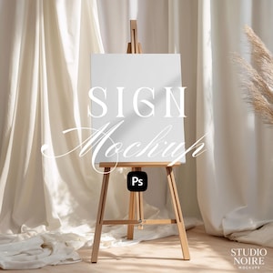 Welcome Sign Mockup, Wedding Sign Mockup, Sign Mockup, Easel Sign Mockup, 18x24 Easel Mockup, Mockup, PSD, Minimalistic Sign Mockup