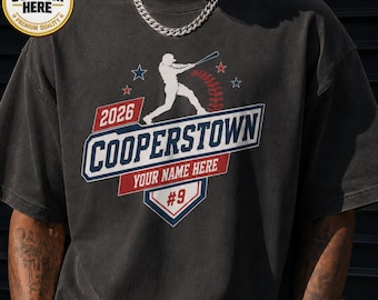 Personalized Baseball Cooperstown Team Name 2026 Tee, Baseball Player Name Shirt, Cooperstown Baseball Tournament Tee, Baseball Gift