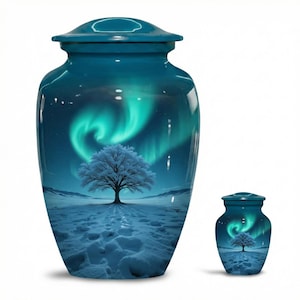 Tree of Life Cremation Urn for Ashes - Northern Lights Memorial Urns , Adult and Keepsake