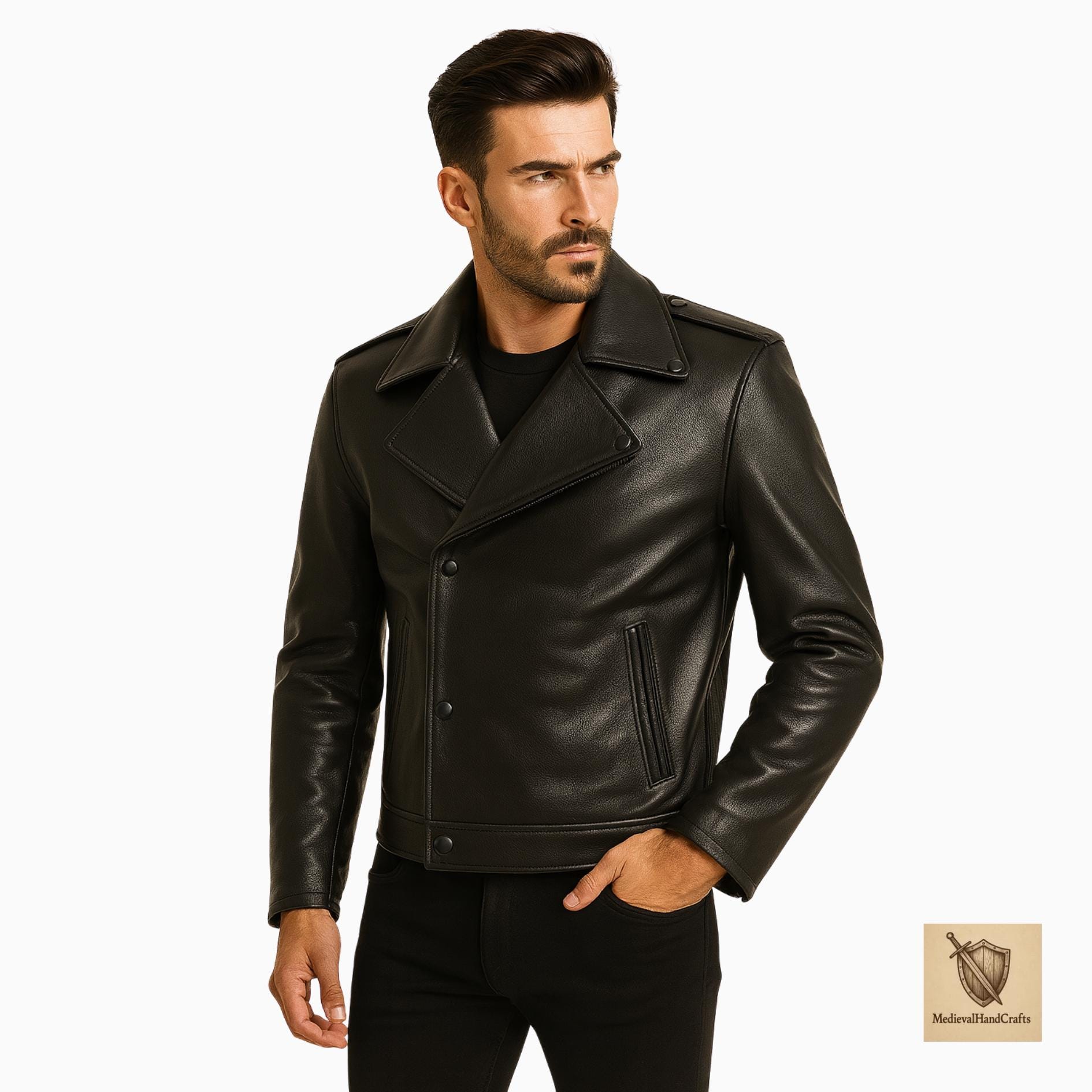 U Boot Lederjacke Herren Marine Lederjacke Mit Strickbund