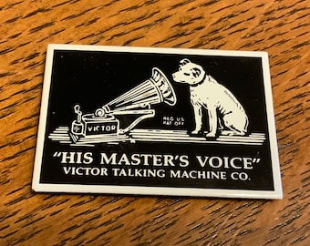 Refrigerator Magnet Victor Talking Machine, Enamel on Metal