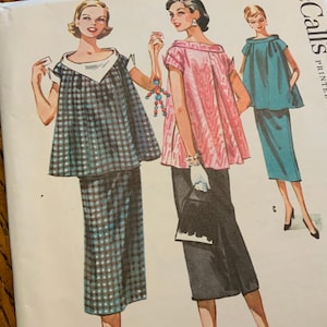 McCalls 3804, Maternity Pattern, Skirt and Top, Classic 50’s, Size 14 Old Sizing