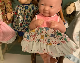Doll Clothes 14”, 14” Doll Clothes, 14”  Baby Doll Handmade Doll Clothes, Preemie or Reborn Doll Clothes, 14” Baby Doll Dress