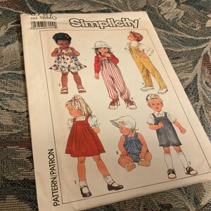 Simplicity 8787, Childs Jumper Romper Pattern, Boy or Girls, size 18MO, Uncut