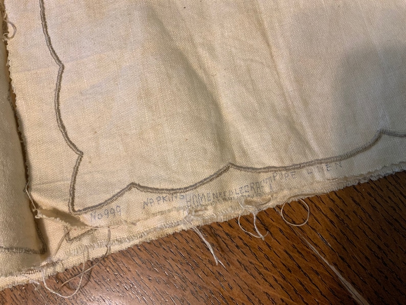 Not the Best of Condtion Napkins and Tablecloth Vintage 40\u2019s or 50\u2019s Unfinished Cutwork Embroidered Linen Home Needlecraft Creation