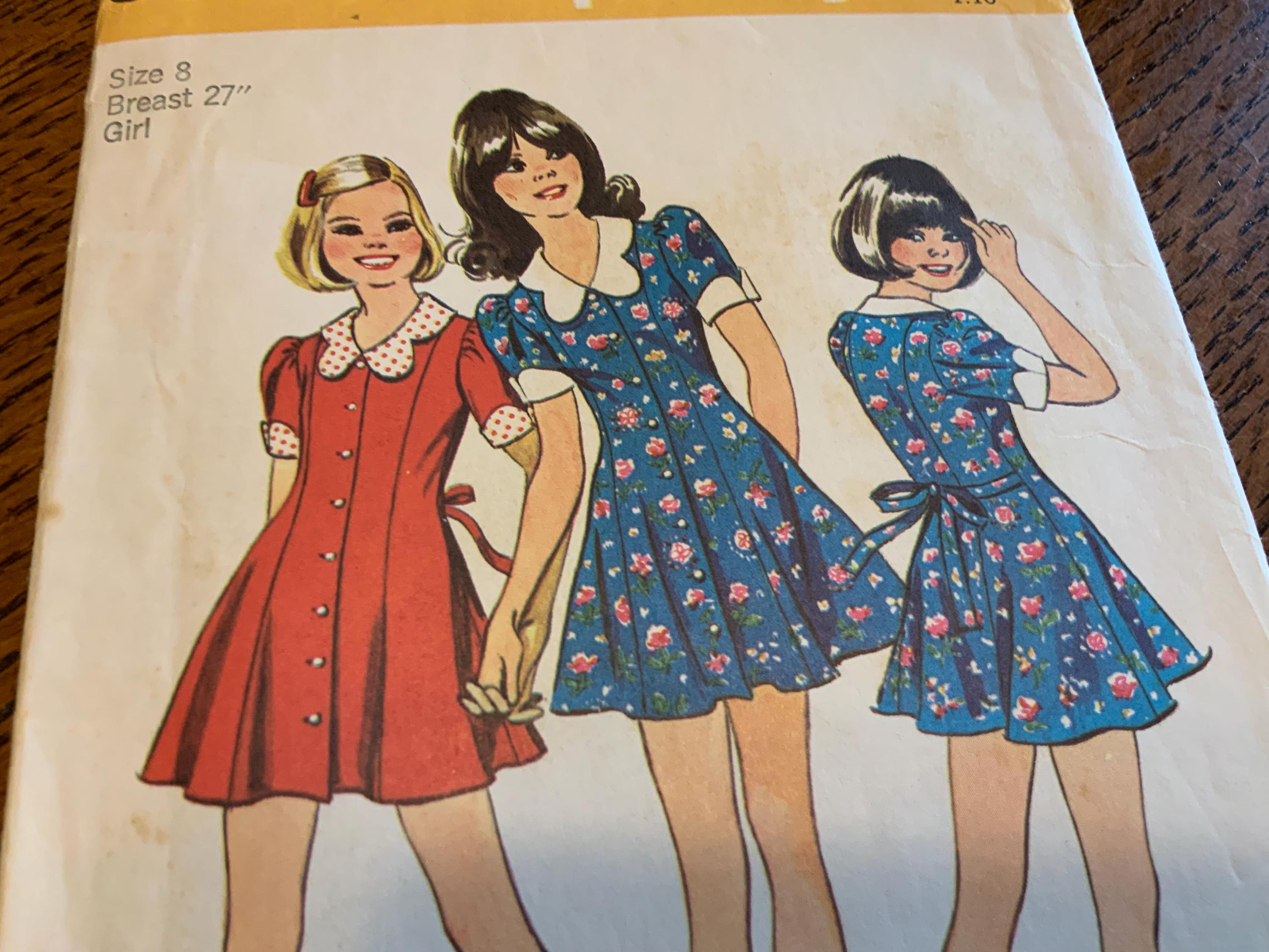 Simplicity 5876, Girl’s Dress Pattern, Vintage 1973, Size 8 Uncut - Etsy