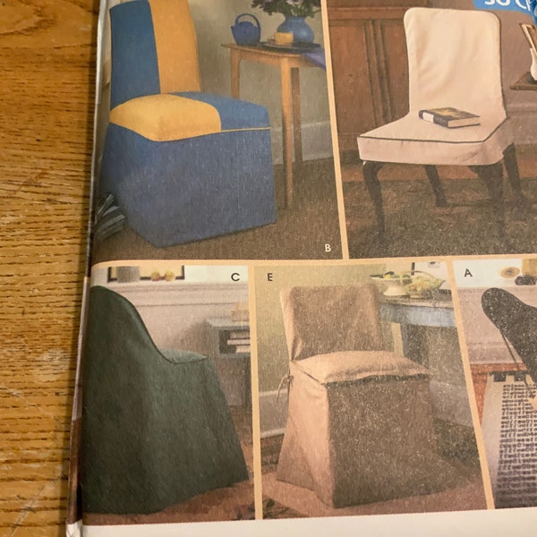 Chair Covers Pattern, Simplicity 8261, Variety of Chair Covers, Uncut 90’s Sew Simple, Home Decor Pattern