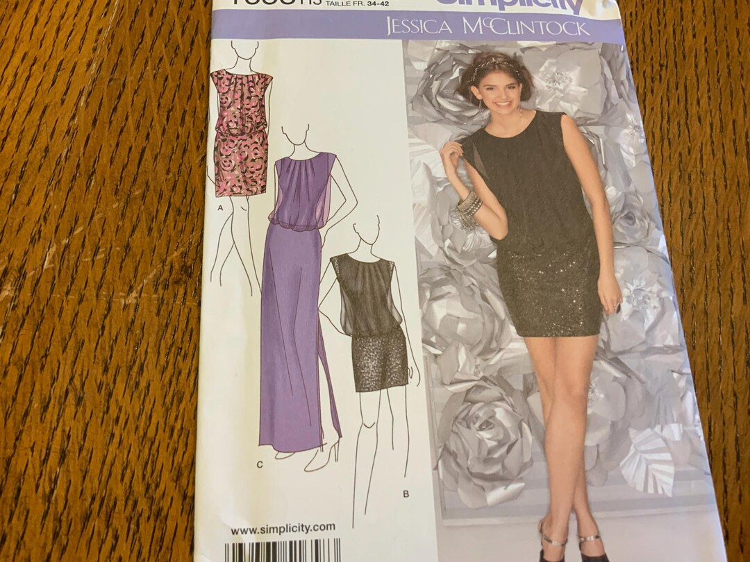Simplicity 1658, Misses Dress Pattern, Jessica Mcclintock, Sizes 6 8 10 ...