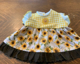 Doll Clothes, 16" Doll Clothes, 16" Baby Doll Clothes, 16 Inch Doll Clothes, Handmade 16" Doll Dress