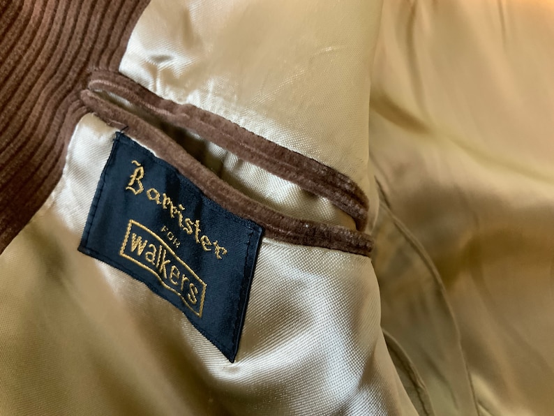 Early 80\u2019s Vintage Mans Jacket Made in Poland Jacket Barrister for Walkers Dark Brown Corduroy Jacket Men\u2019s Corduroy Sport Jacket