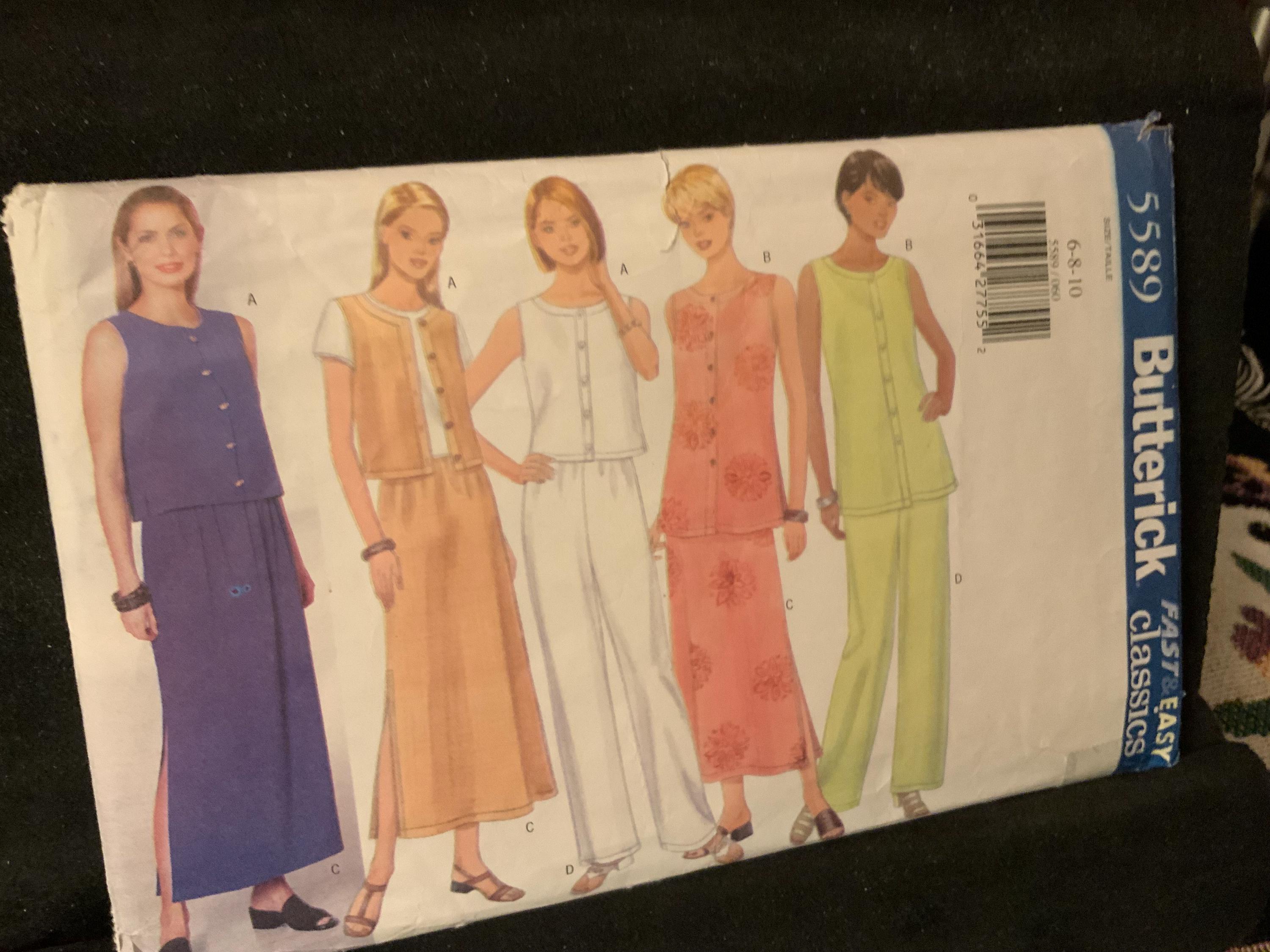 Butterick 5589, Wardrobe Pattern, Sizes 6 8 10, Uncut Easy Sew - Etsy