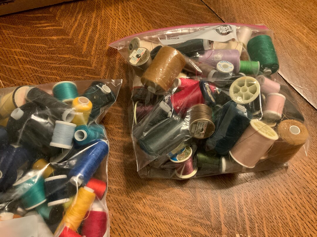 Sewing Thread Spools, Various Sizes Colors Manufacturers, Over 120, I ...