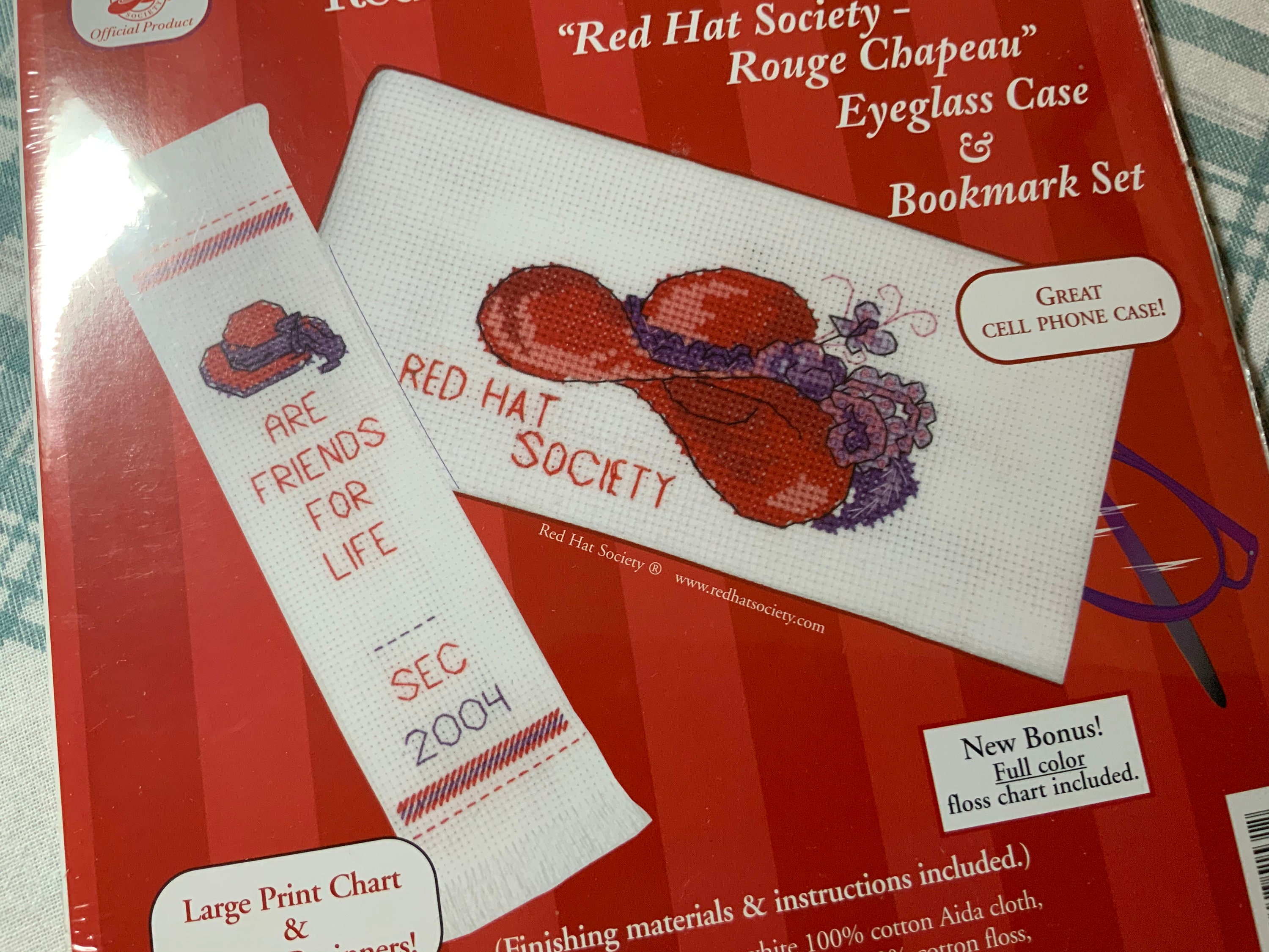 Red Hat Society Crystal Book Mark Clip