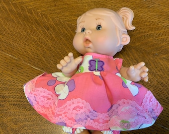 Pepotes Doll Clothes 10 Inch, 10” Handmade Doll Dress, 10 Inch Doll Clothes