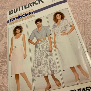 Butterick 4706, Skirts Pattern, Misses Sizes 12 14 16 Uncut 80’s Pattern, Fast and Easy