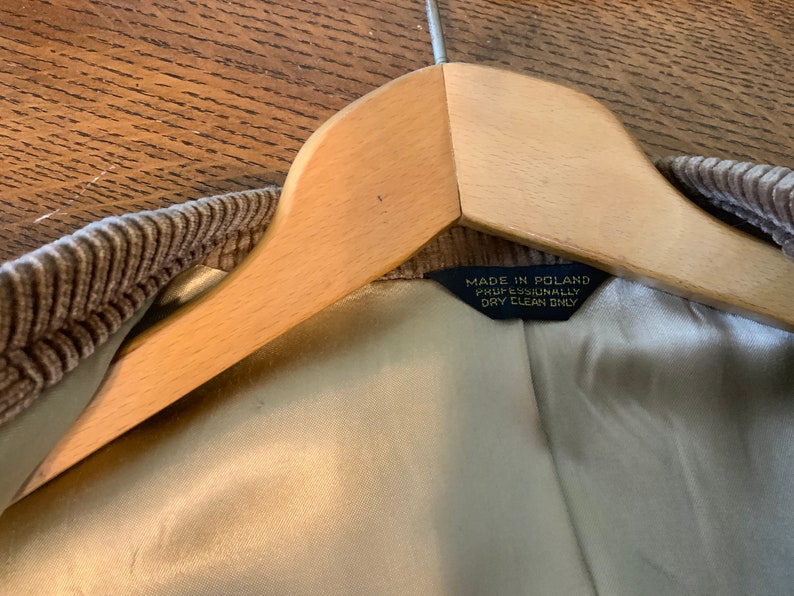 Early 80\u2019s Vintage Mans Jacket Made in Poland Jacket Barrister for Walkers Dark Brown Corduroy Jacket Men\u2019s Corduroy Sport Jacket