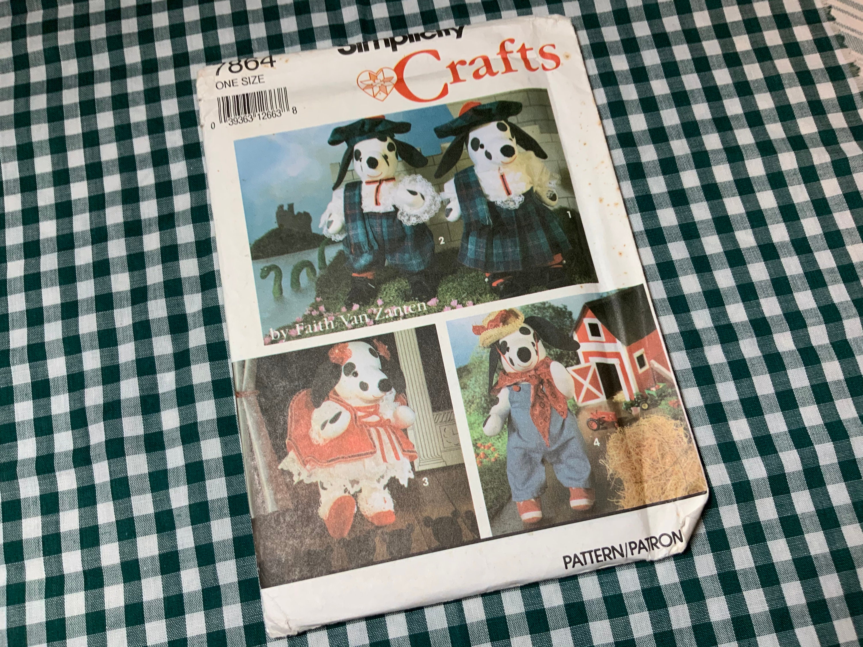 Simplicity Pattern 7864 Stuffed Dog Pattern Stuffed Etsy UK