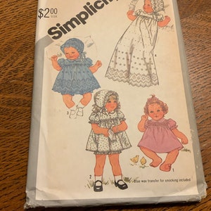 Baby Pattern, Dress Long or Short, Christening Gown,Size 6 Months, Uncut, Simplicity Pattern 5564, Panties and Hat