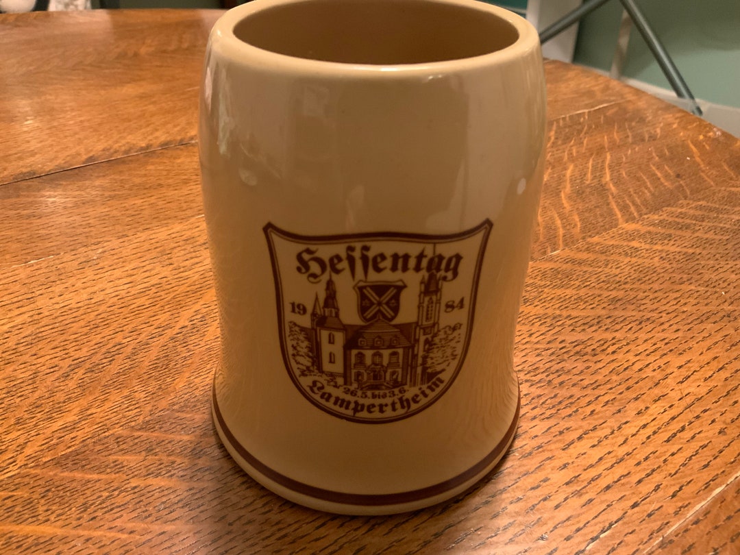 Beer Mug, Collectible Beer Mug, Dated 1984 From Germany Festival, Ceramic No Damage Etsy