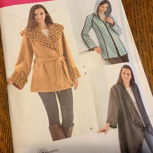 Simplicity 2208, Fleece Jacket Pattern, Misses Sizes 6 to 24, XS S M L XL, Uncut