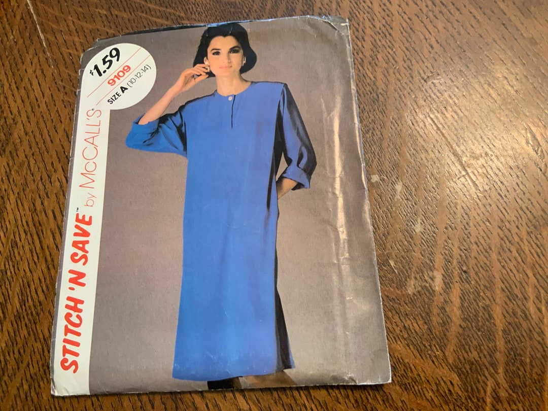 Stitch N Save Pattern 9109, Dress Pattern, Sizes 10 12 14, Uncut 80’s ...