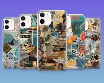Surf Phone Case Beach Boys Ocean Waves Surfer Cover for 17,17Pro/Max/Air, 16e/Pro 15,14, SamsungS25 S24Ultra S23FE S22 A16 Pixel 10 ,9Pro XL