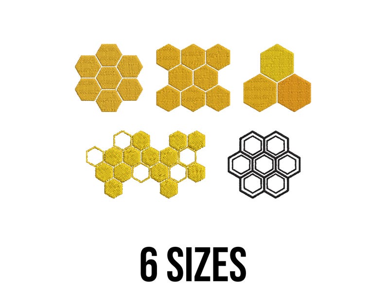 Honey Comb Embroidery Design - Honeycomb Embroidery Design - Bee ...