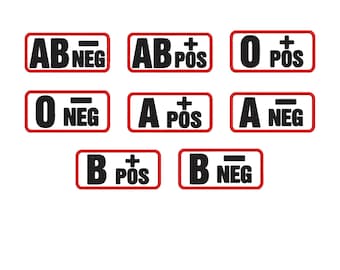 Blood Types Embroidery Design - Blood Groups Embroidery Design - Blood Donation Embroidery Design - Machine Embroidery Design Files -8 Sizes