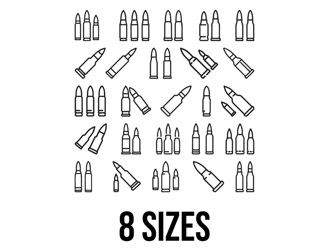 Bullet Embroidery Design - Bullets Embroidery Design - Bullet Outline ...