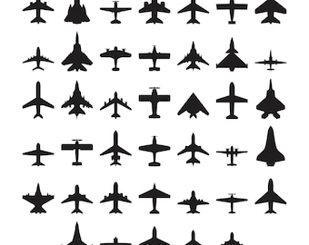 Airplane Embroidery Design - Airplanes Silhouette Embroidery Design - Airport Embroidery Design - Machine Embroidery Design Files - 8 Sizes