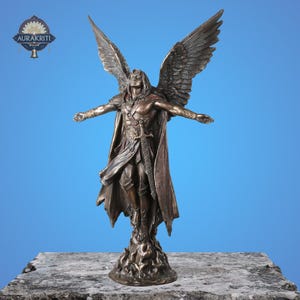 Saint Michael Figurine – Archangel Michael Statue, Catholic Christian Decor, Patron Saint Sculpture for Home Altar & Religious Gift