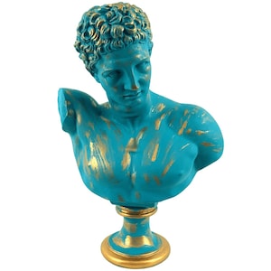 Hermes Statue 50cm | Greek God Sculpture | Mercury Bust | Classical Myth Decor | Elegant Resin Art
