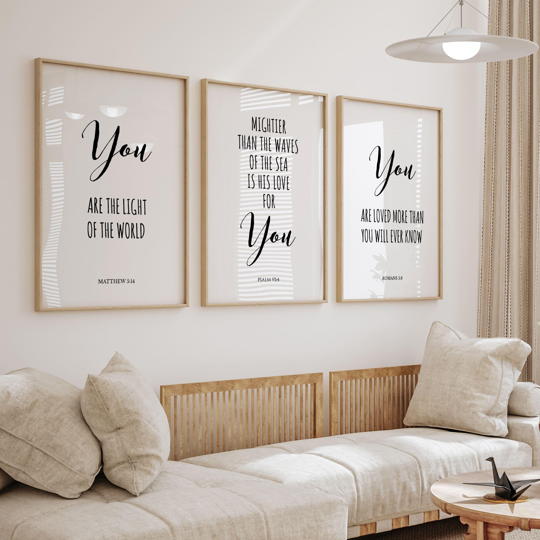 50 Bible Verse Prints | Modern Christian Wall Art | Scripture Gallery ...
