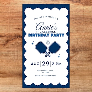 Pickleball Birthday Party Invitation | Editable Invite | Instant Download | Girls Sports Birthday | DIY Printable Invitation Template