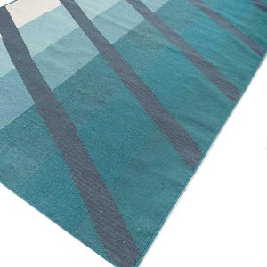 Handwoven Wool  Kilim Rug,   Premium Quality Dhurrie Custom Swedish Scandinavian Designer Handmade Flatweave Rug for Living Room, Home Decor
