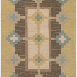 Handgewebter Kelim Teppich Beige Individuell Durrie Schwedischer Skandinavischer Premium Designer Handgewebter Flachgewebe Teppich für Wohnzimmer, Home Decor
