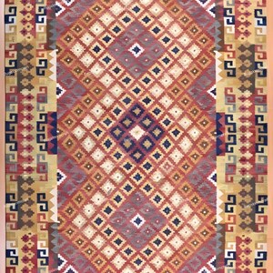 Handwoven Wool  Kilim Rug,  Contemporary Dhurrie Custom Swedish Scandinavian Designer Handmade Flatweave Rug for Living Room, Home Decor